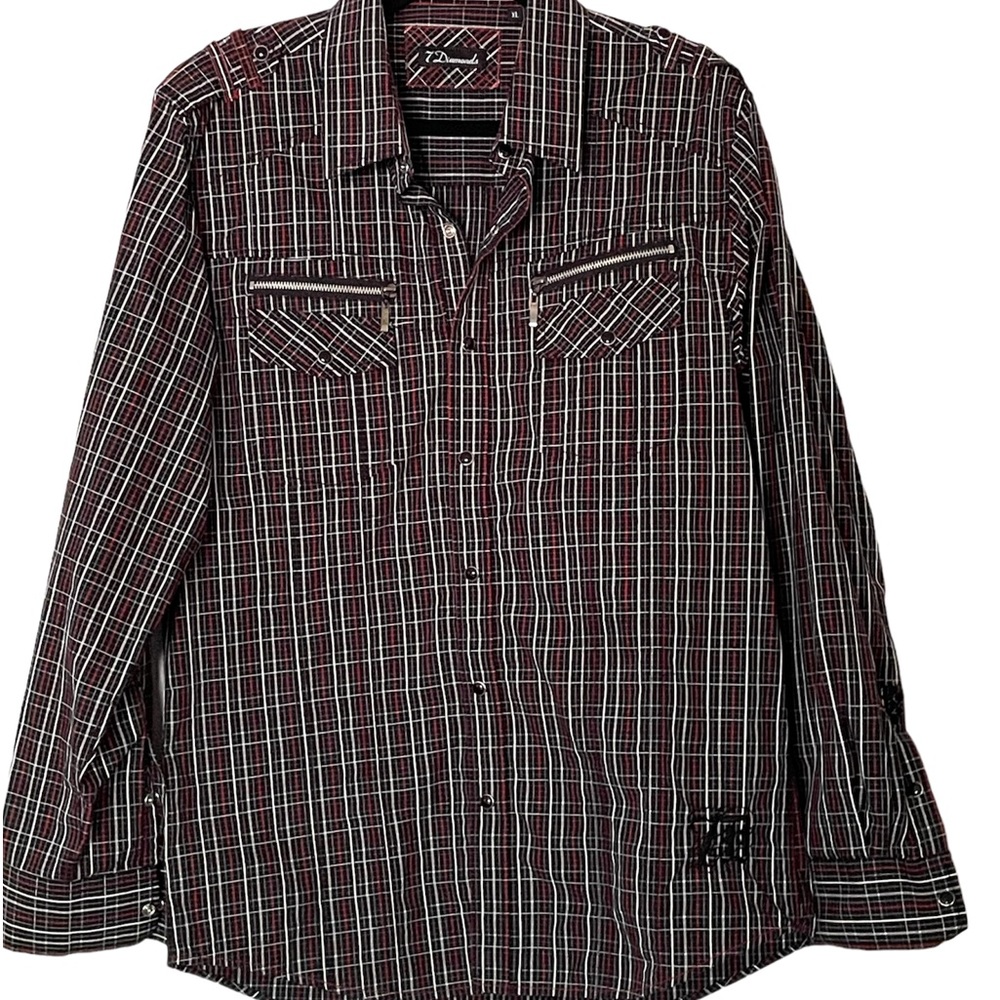 7 Diamonds Long Sleeve Western Shirt